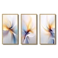 thumbnail image 2 of Designart "Whirling Light Blue Opulence Tender Waves II" Abstract Shapes Framed Wall Art Set Of 3 - Blue Transitional Frame Canvas Set For Living Room Decor, 2 of 6