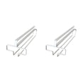 thumbnail image 1 of Wosthever Estante para copas de vino, copas debajo del soporte del gabinete, almacenamiento sin perforaciones, estante colgante, Bar, accesorio Blanco 2piezas, 1 of 6