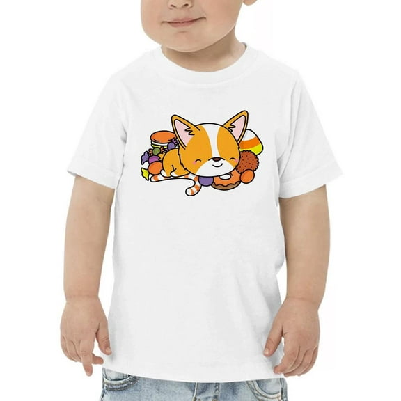 Halloween Corgi And Candy T-Shirt Toddler -Image by Shutterstock, 4 Toddler