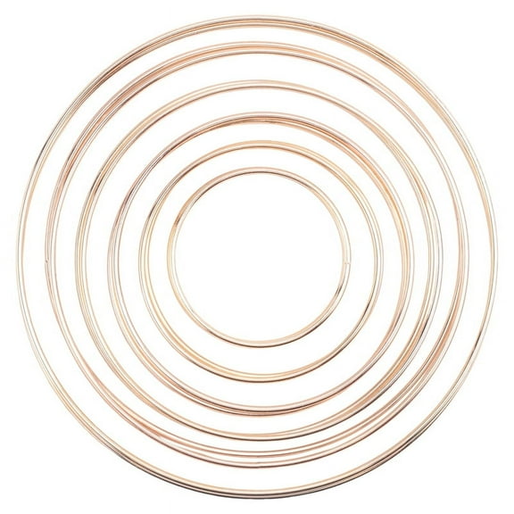 12 Pcs ​6 Sizes Gold Dream Catcher Metal Rings Floral Hoops Wreath Macrame Creations Ri mj3037