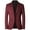 Burgundy, variant on Men's Slim Fit Blazer Tweed Notch Lapel 2 Button Flap Pocket Office Casual Fall Winter Business Casual Spring Sport Coat Long Sleeve Suit Jacket Grey Medium