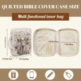 thumbnail image 5 of FOR U DESIGNS Deer Peony Print Bible Case Quilted Bible Carrying Case Washable Bible Carrier Tote Bag with Zipper Pocket Book Cover Christian Bible Accessories, 5 of 7