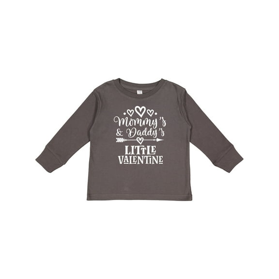 Inktastic Mommy and Daddy Little Valentine Boys or Girls Long Sleeve Toddler T-Shirt