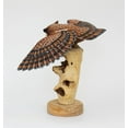 thumbnail image 5 of 12" Wooden Handmade Owl Figurine Statue Painted Handcrafted Sculpture Hoot Art Hand Carved Rustic Lodge Outdoor Home Decor Accent, 5 of 7