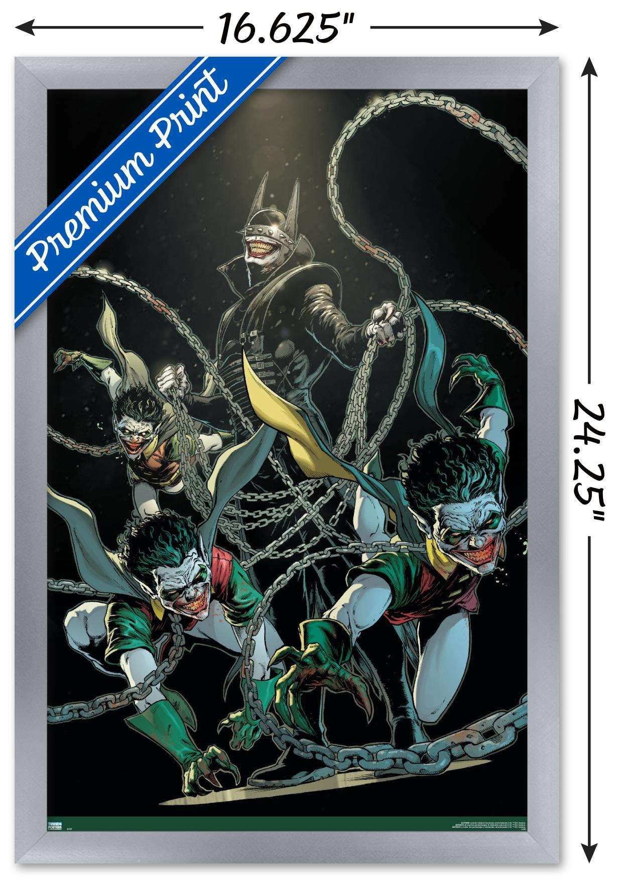 DC Comics The Batman Who Laughs - Chains Wall Poster, 14.725" x 22.375", Framed