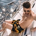 thumbnail image 2 of luoweisi Men's Beach Shorts Quick Dry Swim Trunks with Mesh Lining Sunflower Skull 2XL, 2 of 5