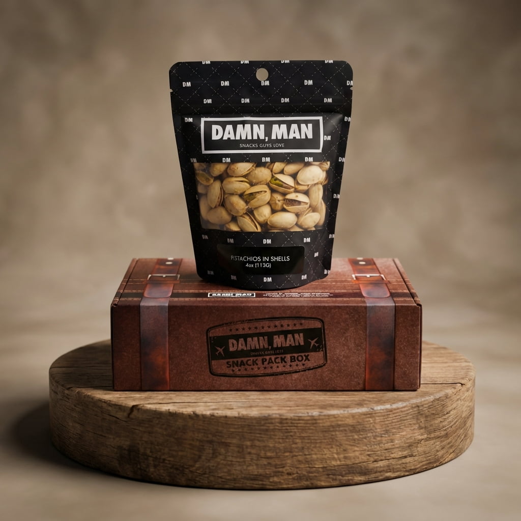 Salted Shelled Pistachios - Premium Snack for Men - 1 lb Gourmet Nuts 4 bags - 4 oz ea. 1 lb Total