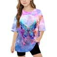 thumbnail image 2 of Shirt for Girls 12-14 Round Neck Tshirt for Boys Short Sleeve T Shirts for Teens Floral Shirt for Kids Y2k Girls Tops 7-8 my orders, 2 of 9