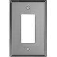 thumbnail image 1 of xianlin-Switch Hits Grey Tint Glass Mirror Outlet Wall Plate | 1 GFI Rocker | 3.5" x 5.25" | Professional Quality Glass Mirror Switch Plate Covers For All Configurations, 1 of 4