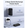 thumbnail image 3 of Batería Portátil RORRY Negro 10000 mAh con Enchufe Plegable y Cables Integrados, 3 of 8