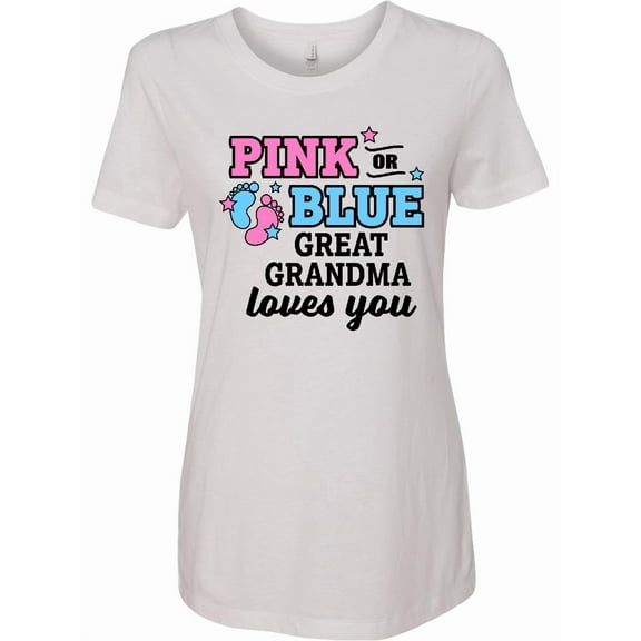 Inktastic Pink or Blue Great Grandma Loves You Women's T-Shirt