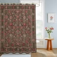 thumbnail image 3 of Central Floral Arabesque Shower Curtain with Hooks, Rustic Red Botanical Vines Border Frame Water Repellent Shower Curtains for Bathroom Decor Sturdy Shower Curtain, Machine Washable 72x84 Inch, 3 of 9