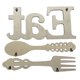 thumbnail image 2 of Toystoory 3 unids/set tenedor y cuchara colgante decoración de pared cocina comer signo hogar interior comedor comer placa decorativa colgante, 2 of 6