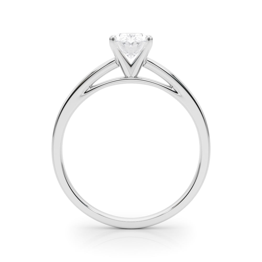 Kiva Jewelry 1.88 Ct Oval Cut Moissanite Solitaire Ring - 14K White Gold Over Engagement Wedding Ring for Women - Stunning Proposal Ring - A Beautiful Beginning to Your Love Story