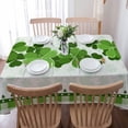 thumbnail image 5 of Rectangle Table Cloths 60x104inch, St. Patricks Day Lucky Shamrock Party Tablecloth Cotton Linens Table Covers for Kitchen Dinning Wedding Decoration, Stain/Wrinkle Resistant, Washable, Green Plaid, 5 of 6