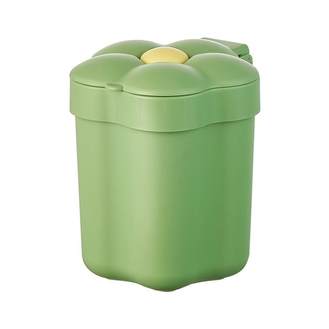 Hearth & Gear Decorative Desktop Wastebasket With Lid Small Bedside Garbage Can For Bedroom Kitchen Sturdy Mini Cute Compact Rubbish Container Easy To Clean Very Small Bags Cover Yard Waste Bag Liner