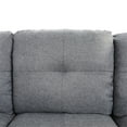 thumbnail image 7 of Hommoo Modern Linen 2-Piece Couch Living Room Sofa Set Sectional Couches and Sofas, L-Shaped Sectional Couch Sofa, Grey(No Ottoman), 7 of 7