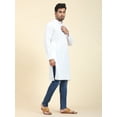 thumbnail image 4 of SKAVIJ Men's Shirt Cotton Kurta Casual Tunic Regular Fit (Small, White), 4 of 6