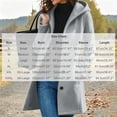thumbnail image 3 of Fanshiluo Women's Hooded Mid Length Single Breasted Coat, Casual Outerwear with Pockets for Fall Winter,Size S-3XL, 3 of 6