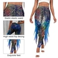 thumbnail image 3 of Leggings con estampado de yoga para mujer, talla grande, escamas de pescado, pantalones de cintura alta, disfraz de Halloween, medias, disfraces adecuados para mujeres, 3 of 6