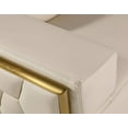 thumbnail image 5 of HomeRoots 551592 40 x 89 x 43 in. Beige & Gold Leather Sofa, 5 of 11