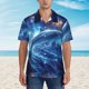 thumbnail image 2 of Balery Beautiful Ocean Dolphin Camisas hawaianas de manga corta para hombre, camisas playeras de corte holgado, camisas de vacaciones con botones,XX-Large, 2 of 7