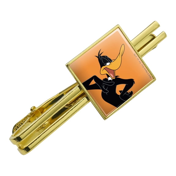 Looney Tunes Daffy Duck Square Tie Bar Clip Clasp Tack- Silver or Gold