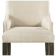 thumbnail image 4 of Kingfisher Lane Linen Fabric Cream Dining Arm Chair Rectangular 45"H, 4 of 6