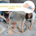 thumbnail image 5 of Wooden Train Track Toy Blue Wood Track for Kids Educational Play Piece, 5 of 5