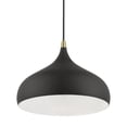 thumbnail image 6 of 41172-14 Livex Lighting Amador - 1 Light Pendant In Transitional Style-15 Inches Tall and 11.75 Inches Wide-Textured Black/Antique Brass Finish, 6 of 10