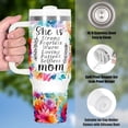 thumbnail image 3 of Best Mom Ever Mom Gifts, Mother''s Day Gift for Mom Mama New Mom, She''s A Strong Mom Floral Mom 40 Oz Tumbler with Handle, 3 of 6