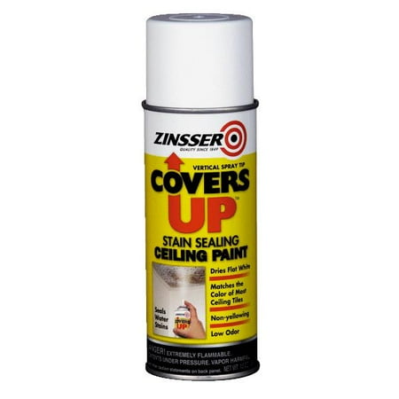 Zinsser COVERS UP Stain Sealing Spray Oil-Base Flat Ceiling Paint