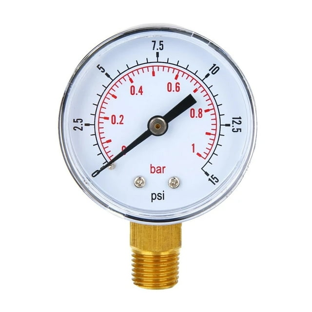 Dual Scale Mechanical Pressure Gauge For Gas Water Oil Liquid 1/4 BSPT Thread ,Lasting Performance