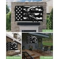 thumbnail image 6 of Outdoor Tv Cover 50 To 55 Inch, Independence Day Black Eagle American Flag Graffiti Vintage Mottled Waterproof And Weatherproof Tv Covers Tv Display Protectors For Outside Flat Screen Tv 52x30x4.5In, 6 of 6