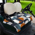 thumbnail image 2 of Golf Cart Seat Covers for 2 Seater,Navy Blue Microfiber Cart Seat Towel Blanket,Middle Century Modern Geometric Abstract Art Absorbent Breathable NonSlip Bench Seats Protector for Golf Course 51"x31", 2 of 9