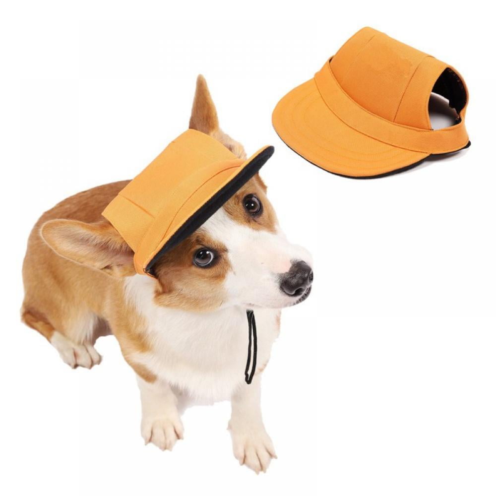 Dog Baseball Cap Pet Cap Adjustable with Ear Holes Outdoor Sports Visor Hat Stripe, Camouflage, M 