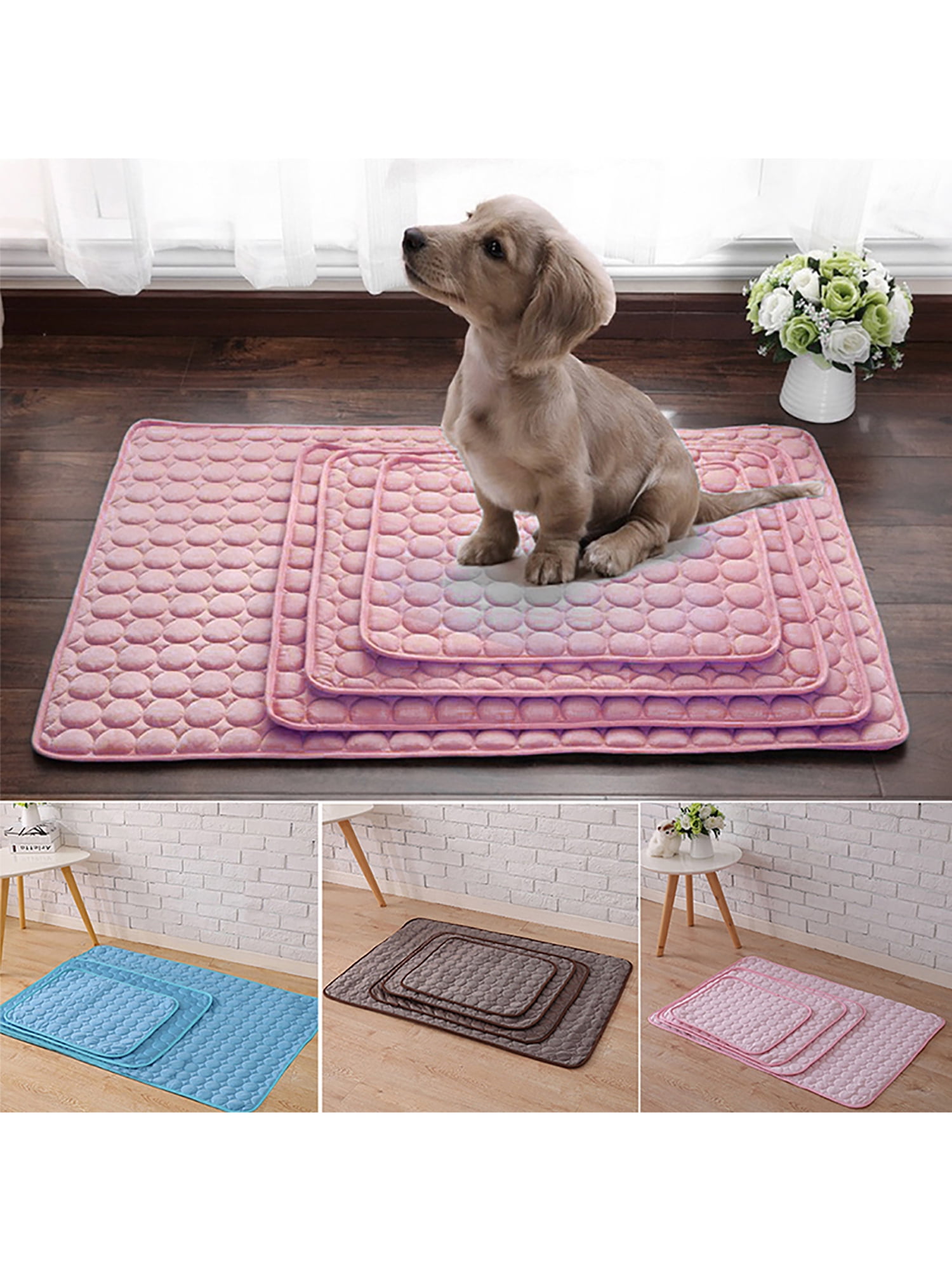 Home Pet Cooling Mat Summer Self Ice Silk Pad for Dogs and Cats Blanket