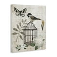 thumbnail image 3 of Stupell Industries Vintage Menagerie Bird Florals Canvas Wall Art design by Nan, 20 x 16, 3 of 7