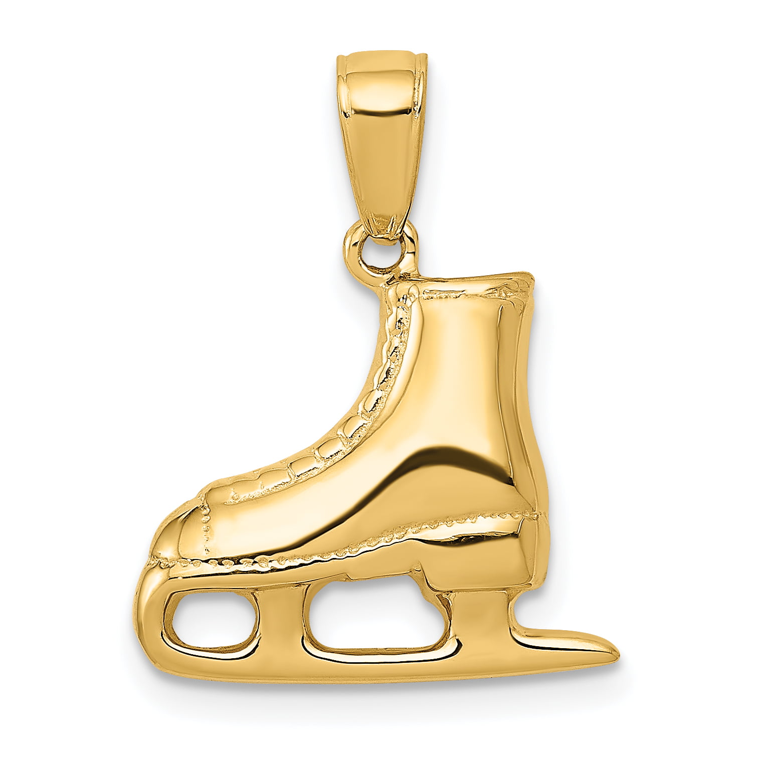 Charms for Bracelets and Necklaces 10k Yellow Gold Ice Skater Charm