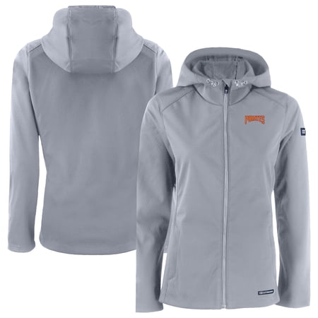 Women s Cutter & Buck Gray Pittsburgh Pirates Evoke Eco Softshell Recycled Full-Zip Jacket