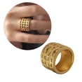 thumbnail image 2 of Misright Elegant Hollow Grid Design Couple Rings Gold/Silver Plated Fashion Jewelry, 2 of 13