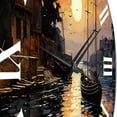 thumbnail image 5 of Designart "Coastalport Port Of Calm II" Nautical & Beach Oversized Wall Clock, 5 of 5