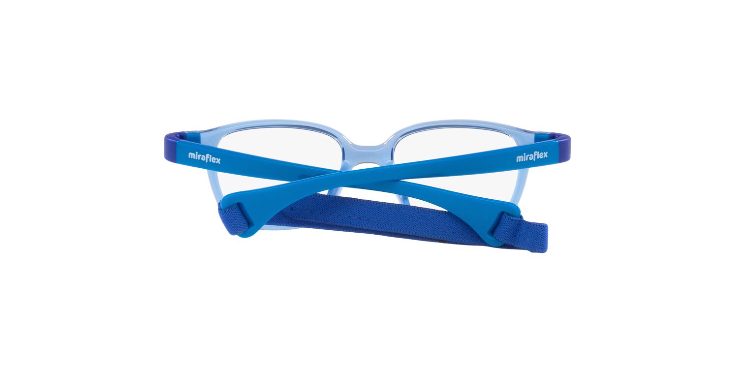 Miraflex Youth Eyeglasses 0MF4002 Flexible & Safe with Case & Headband, Light Blue, 42mm