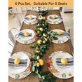 thumbnail image 4 of 13 Inch Round Placemats Set of 6, Fall Orange Green Pumpkins Non Slip Heat Insulation PP Table Mats, Thanksgiving Maple Leaf Rustic Washable Place Mats for Kitchen Dining Party Table Decor, 4 of 7