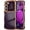 Dark Purple, variant on MYKOMI for Samsung Galaxy S23 Case for Women Girls, Cute Wave Frame Curly Shape with Love Heart Raised Camera Protection Cover Luxury Plating Shockproof Phone Case for Galaxy S23 5G