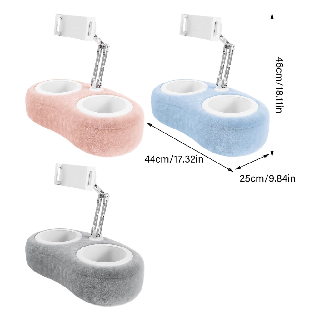 Pillow Stand Holder for Tablet with Two Snacks Bowl Tablet Stand Pillow for Reading in Bed for Tablet Phone Accessories