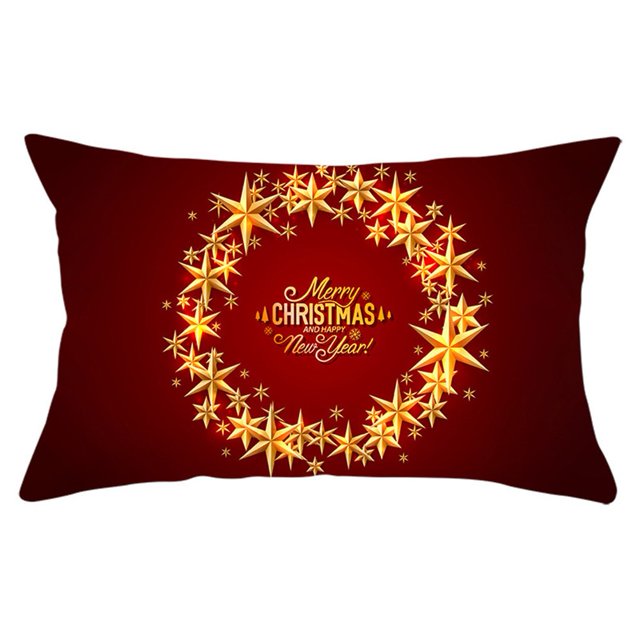 Christmas Throw Pillow Case Cushion Cover Tree Snowflake Sofa Bed Pillowcase,12x20inch