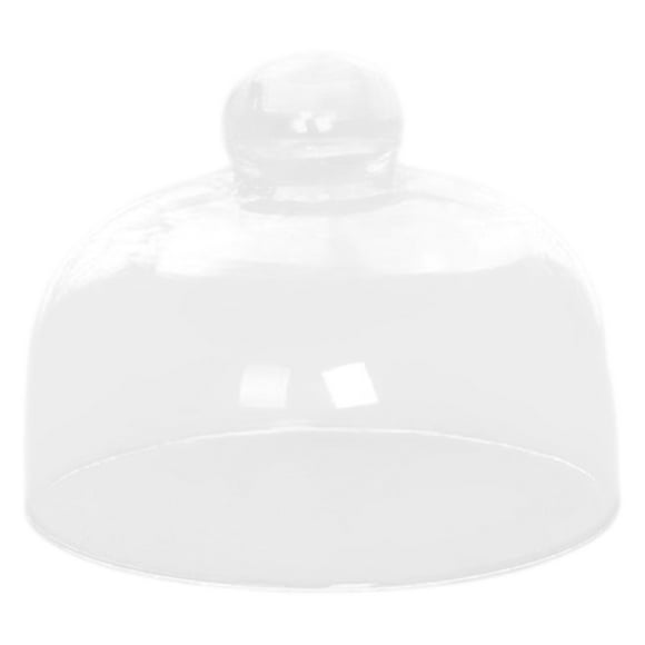 Luzkey Clear Cake Dome Cover, Glass Cake Dome, Cake Display Round Serving Dome for Serving Platter, Birthday Party, Cake Stand Decor 11.5x9.8cm