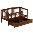 thumbnail image 3 of Pine Toddler Bed with Safety Side Rails & Bottom Drawer, Timeless Design for Nursery/Kid's Bedroom, 3 of 13