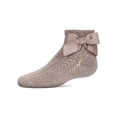 thumbnail image 3 of MeMoi  Knit Openwork Bow Anklet Socks - Girls - Female, 8, Taupe, 3 of 5